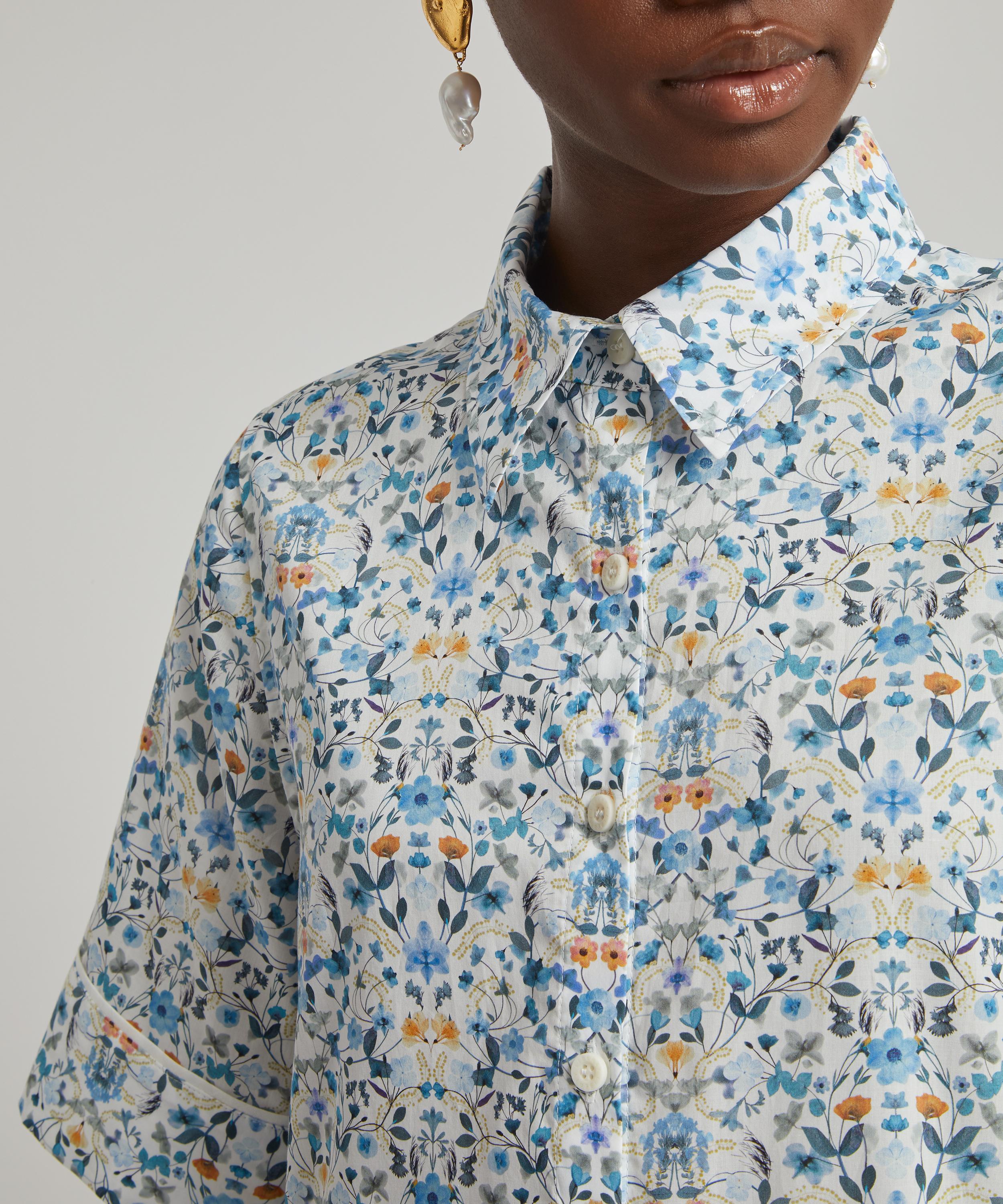 Liberty - Aurora Tana Lawn™ Cotton Short-Sleeve Shirt Dress image number 4