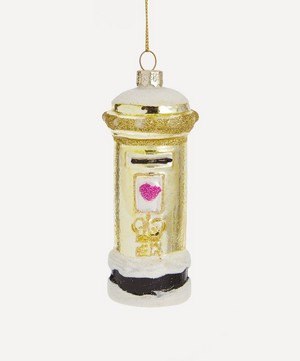 Christmas - Gold Post Box Tree Ornament image number 0