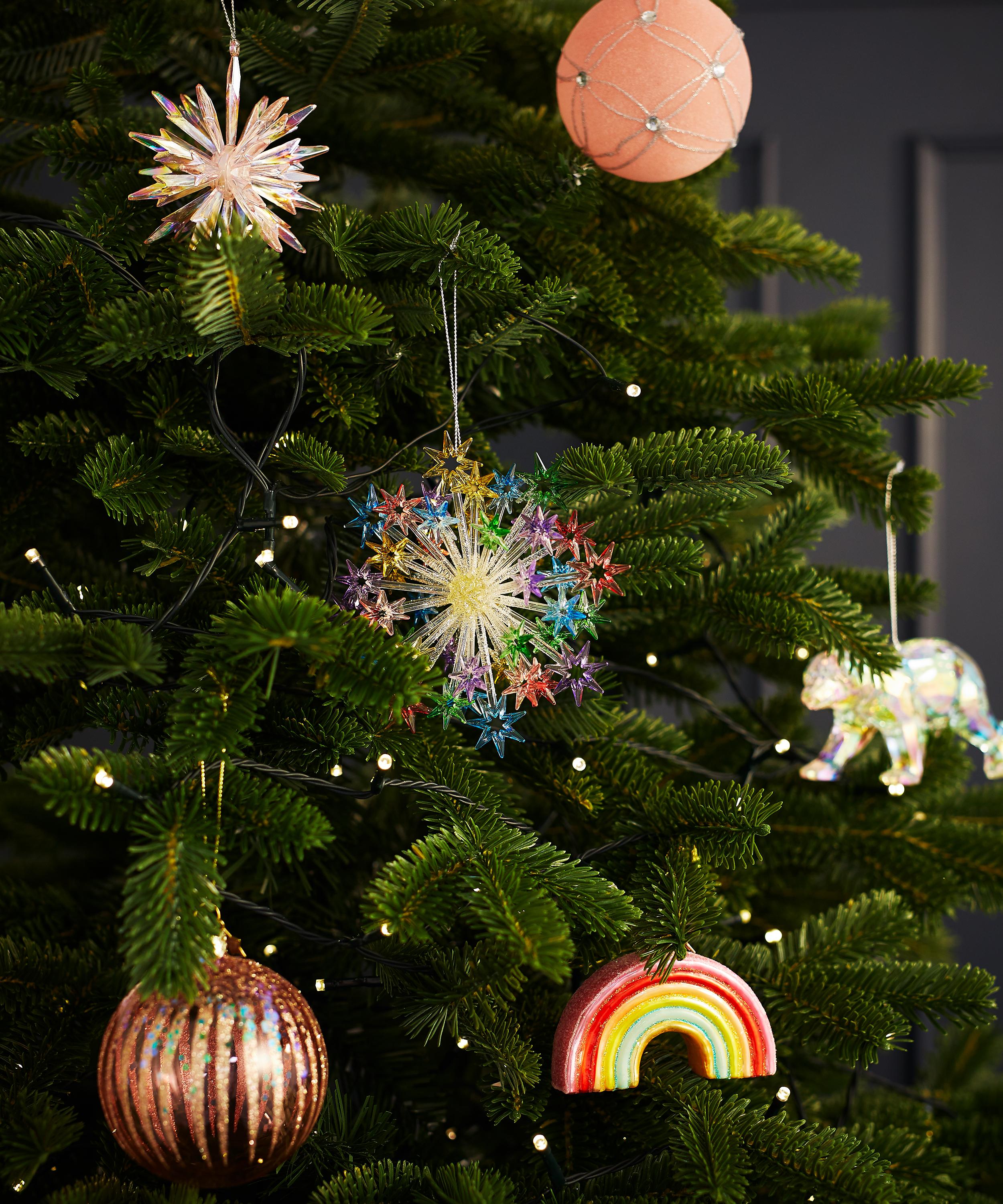Christmas - Glitter Starburst Hanging Decoration image number 1