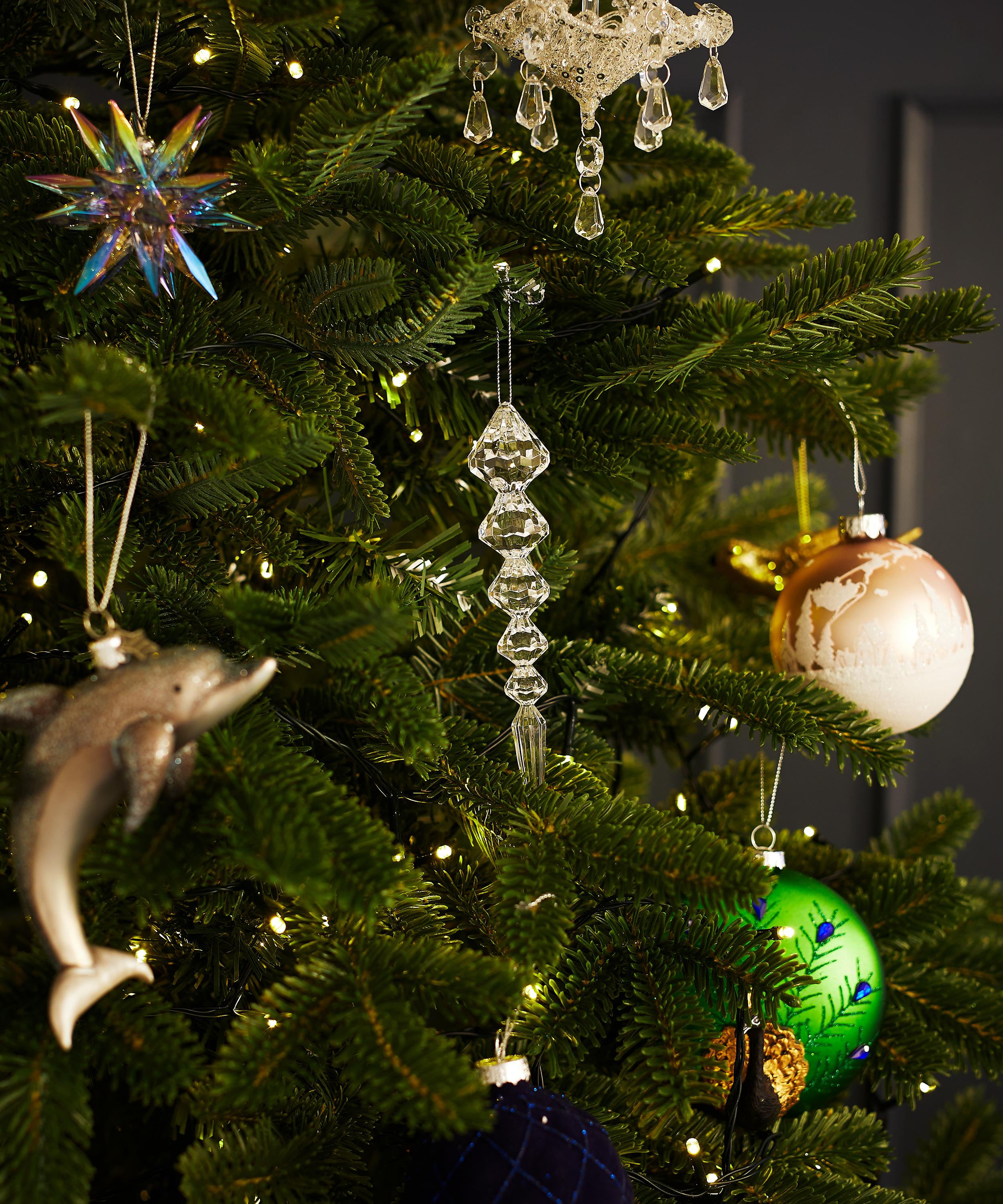 Christmas - Clear Acrylic Icicle Drop Tree Ornament image number 1