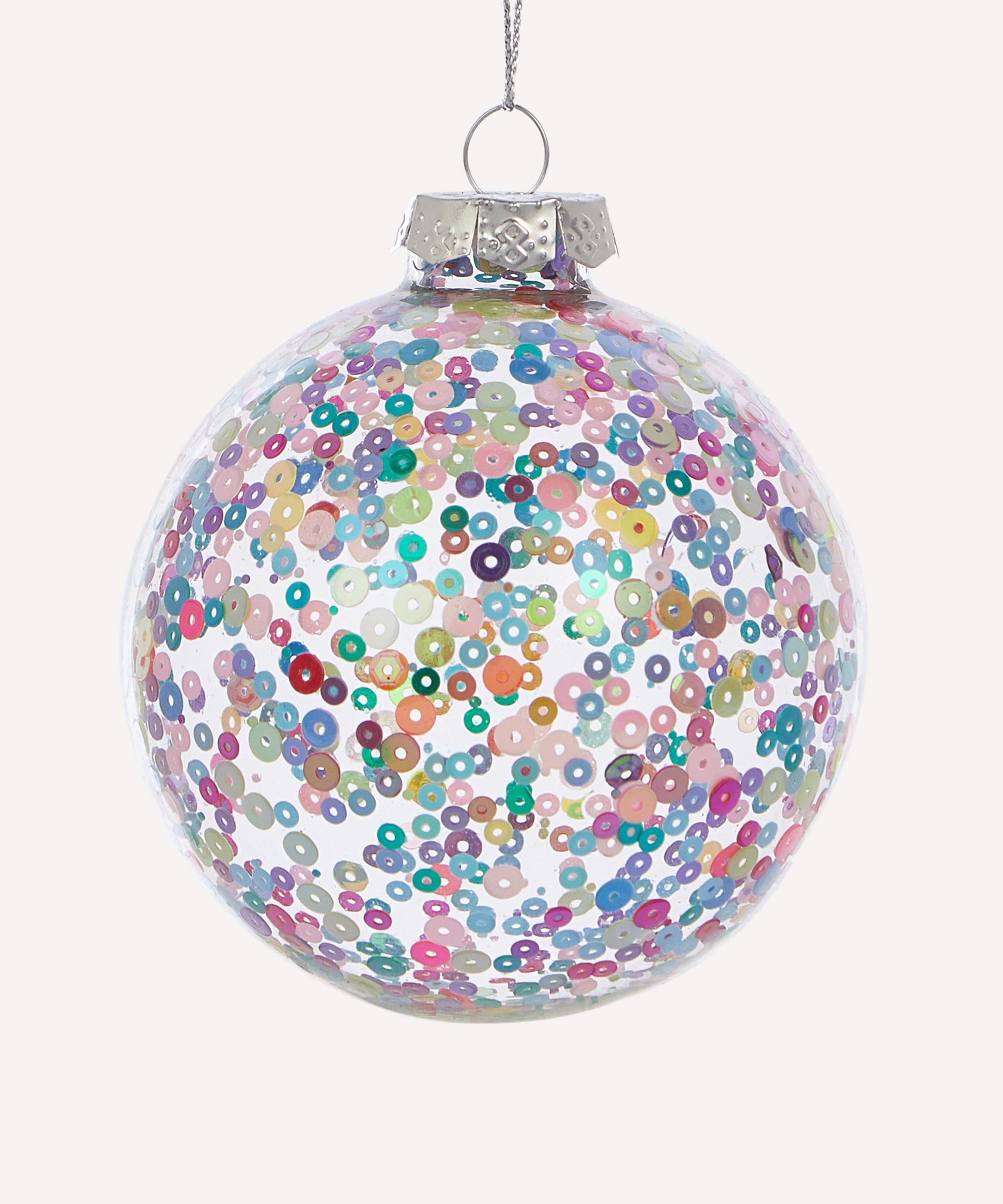 Christmas Multicoloured Sequin Bauble | Liberty