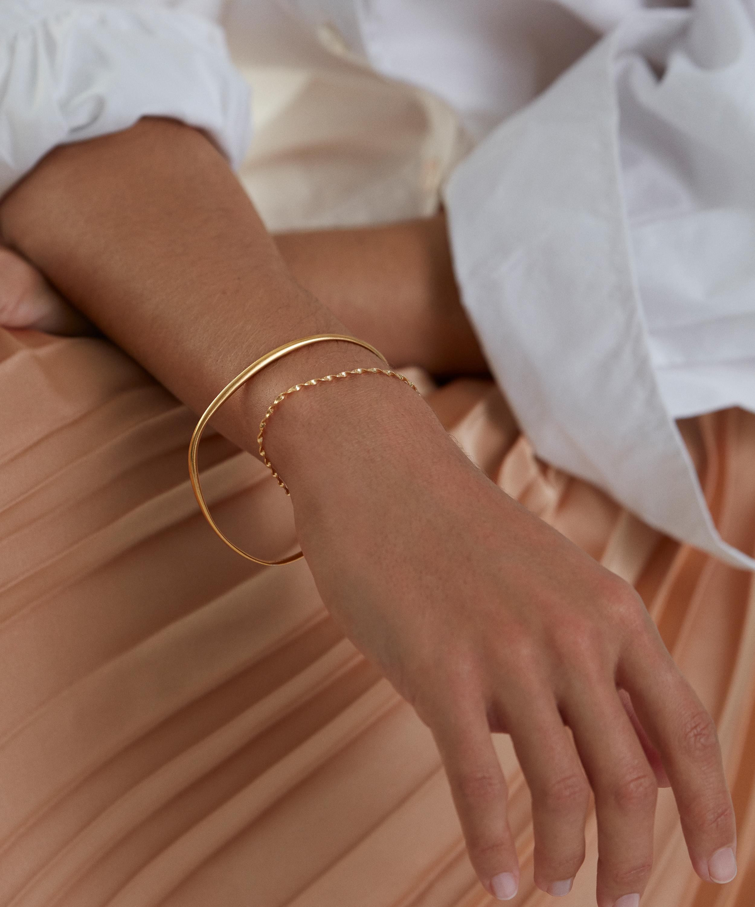 Monica Vinader - Gold Plated Vermeil Silver Disco Chain Bracelet image number 1
