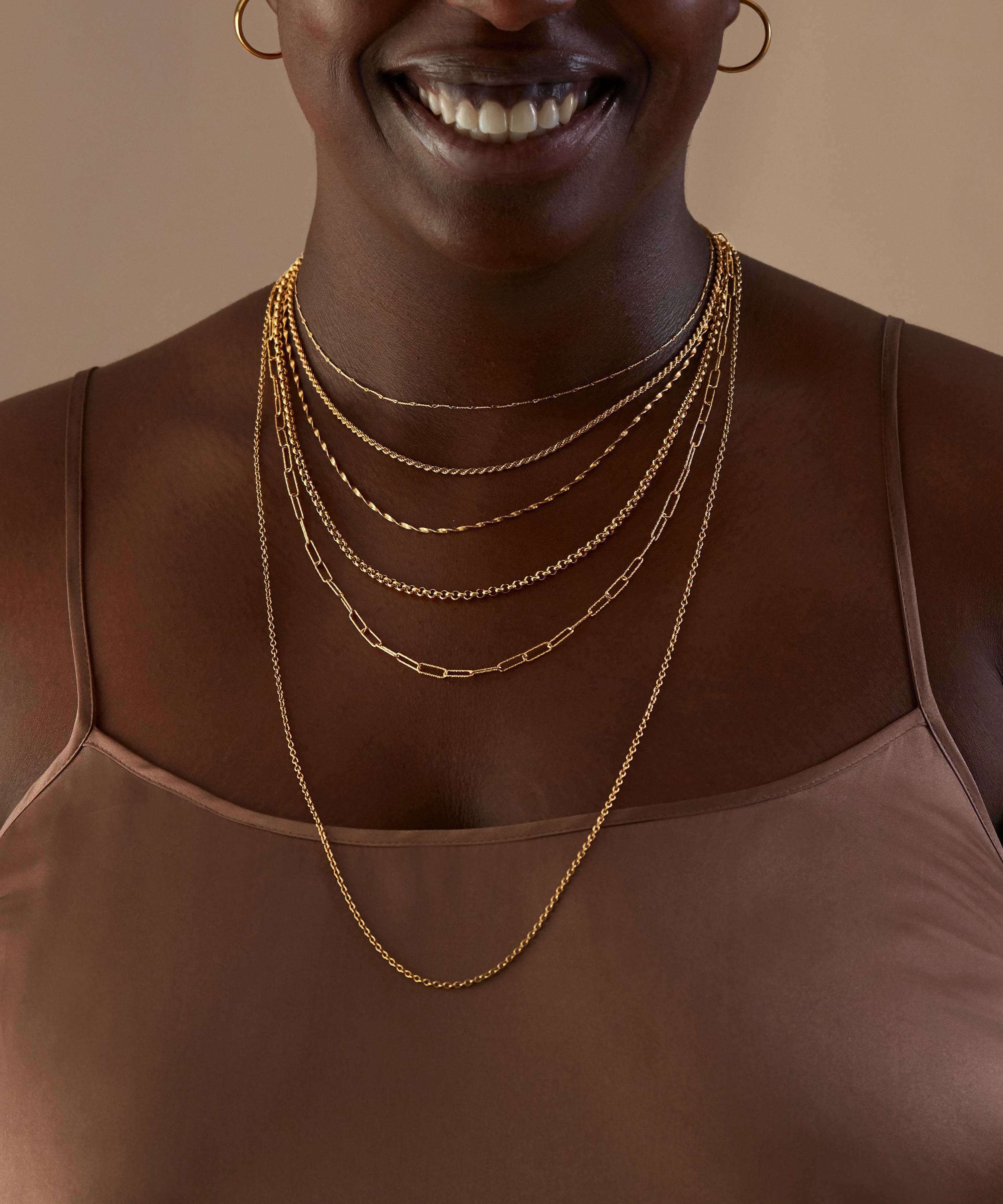 Monica Vinader - 18ct Gold-Plated Vermeil Silver Disco Chain Necklace image number 2