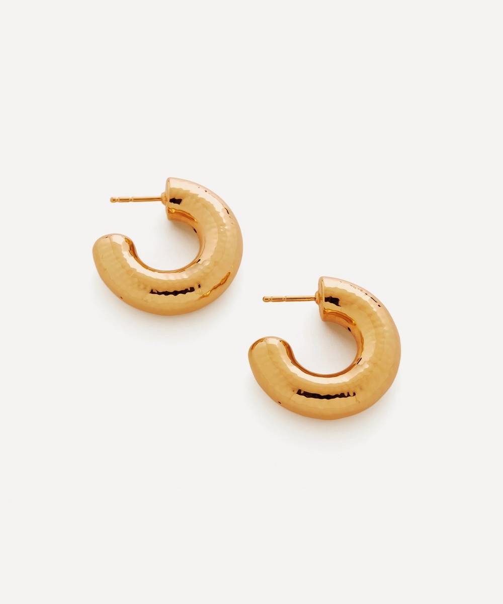 Monica Vinader - 18ct Gold-Plated Vermeil Silver Siren Muse Chunky Medium Hoop Earrings