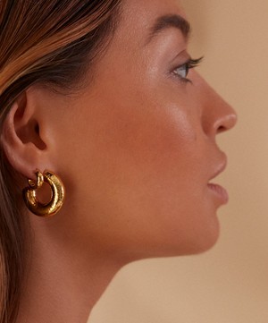 Monica Vinader - 18ct Gold-Plated Vermeil Silver Siren Muse Chunky Medium Hoop Earrings image number 2