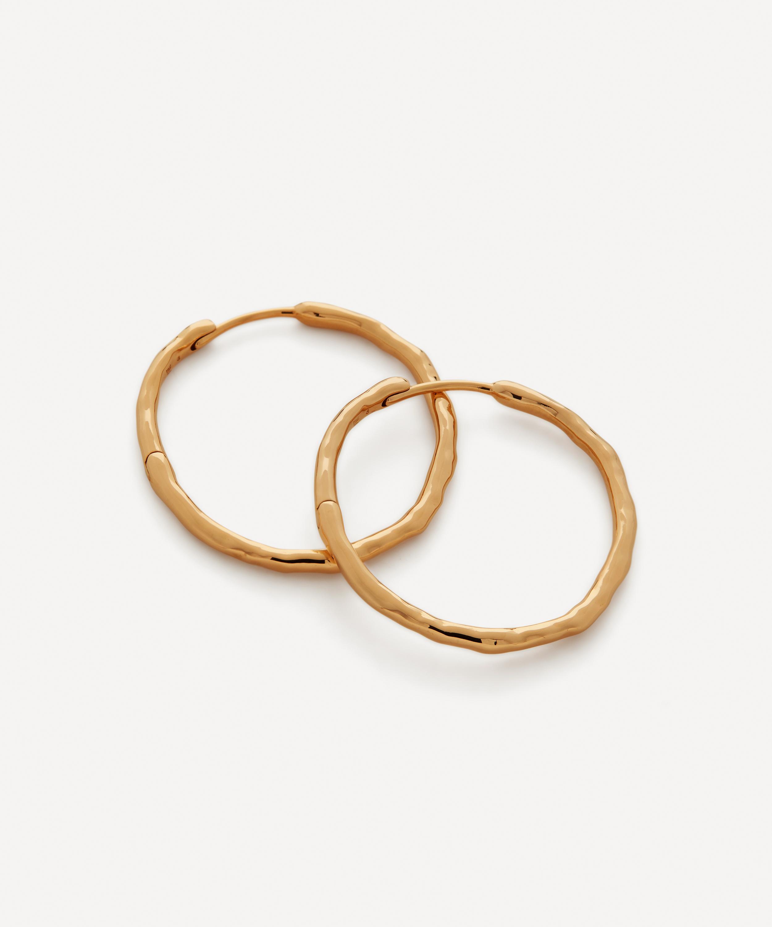 Monica Vinader - 18ct Gold-Plated Vermeil Silver Siren Muse Medium Hoop Earrings image number 0