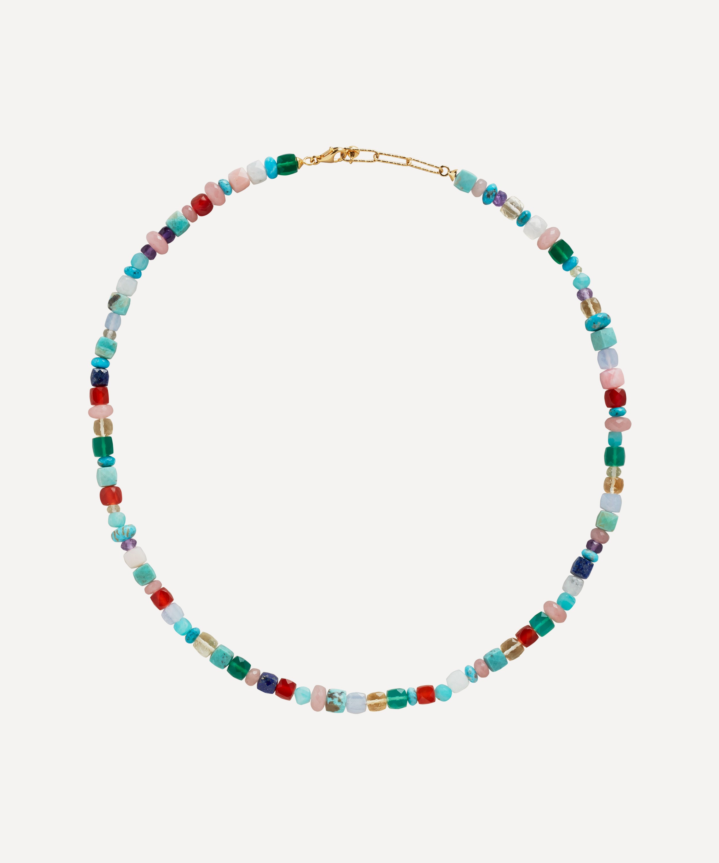 Monica Vinader - 18ct Gold-Plated Vermeil Silver Freedom Beaded Gemstone Necklace image number 0