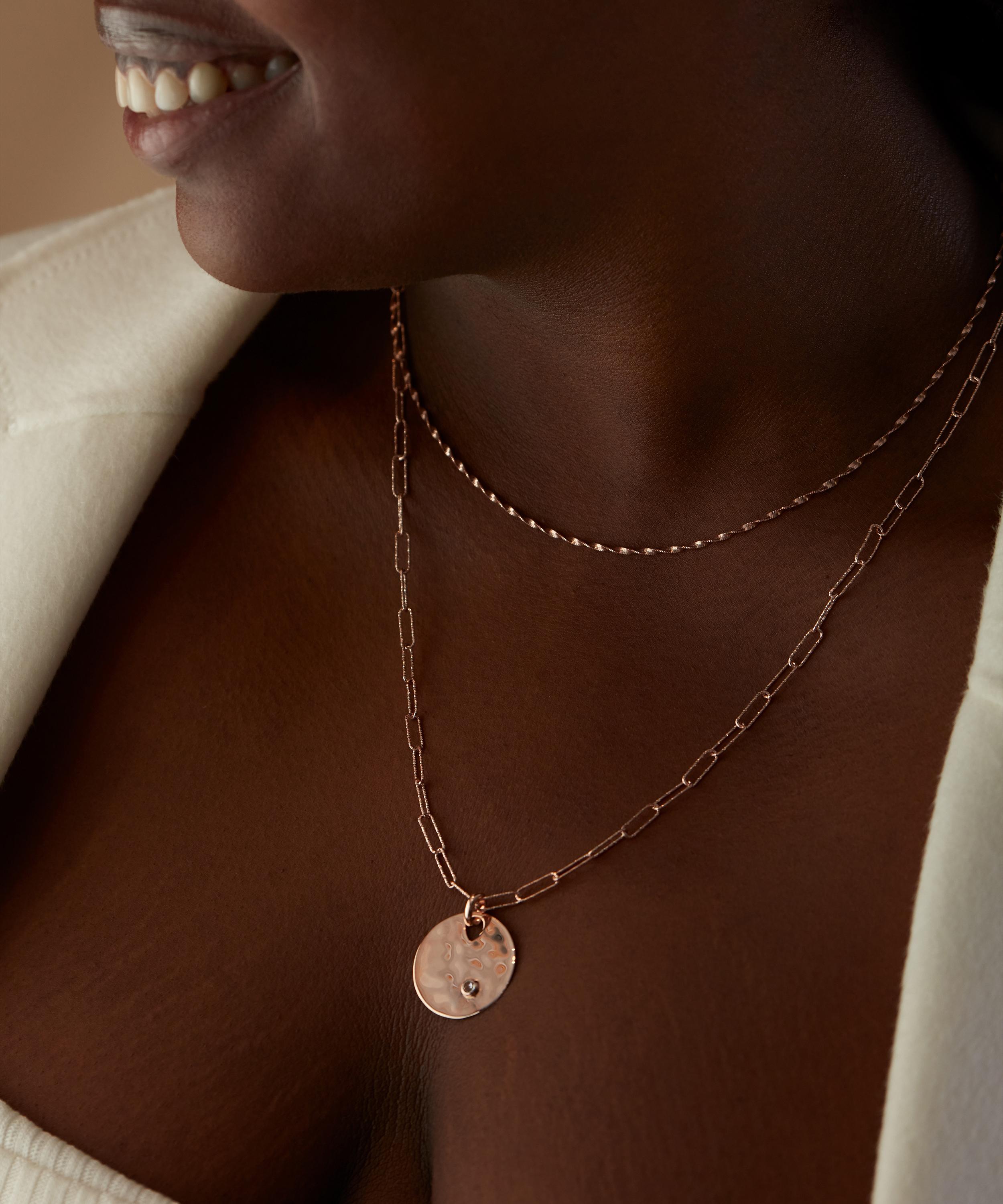 Monica vinader online rose gold necklace