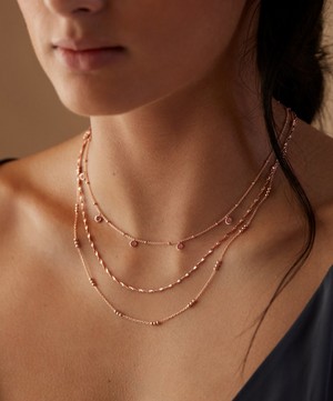 Monica Vinader - 18ct Rose Gold-Plated Vermeil Silver Disco Chain Necklace image number 2