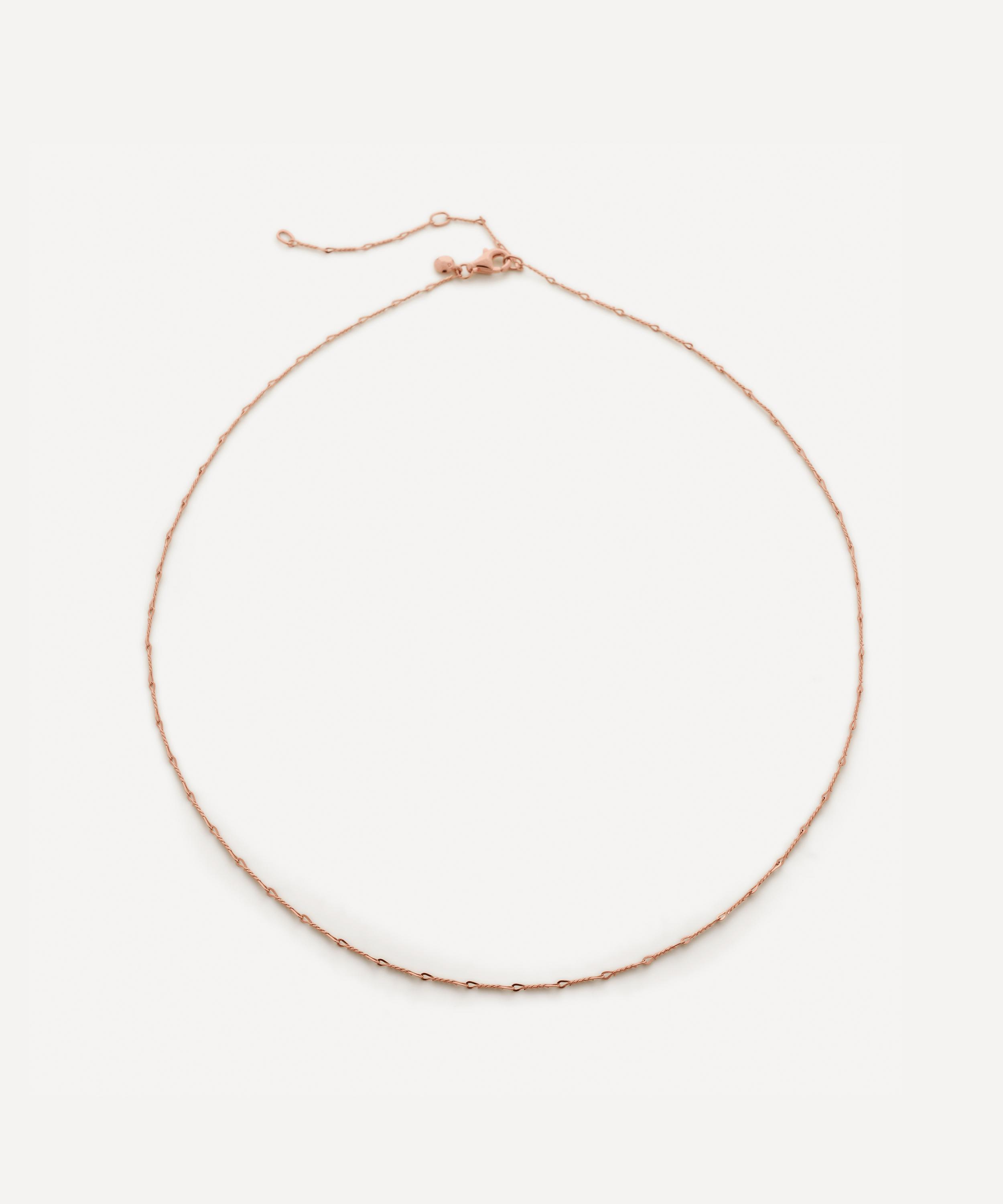 Monica Vinader - 18ct Rose Gold-Plated Vermeil Silver Fine Twist Choker Necklace image number 0