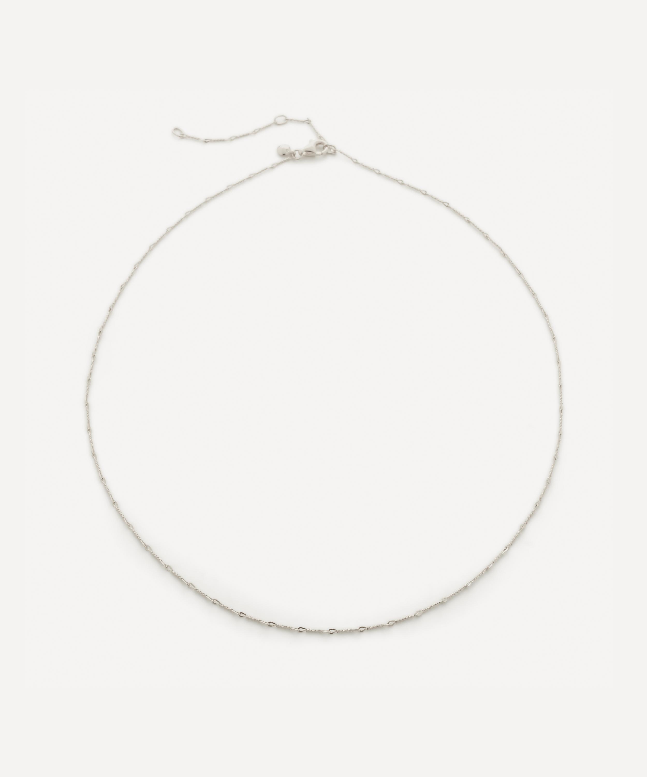 Monica Vinader - Sterling Silver Fine Twist Choker Necklace image number 0