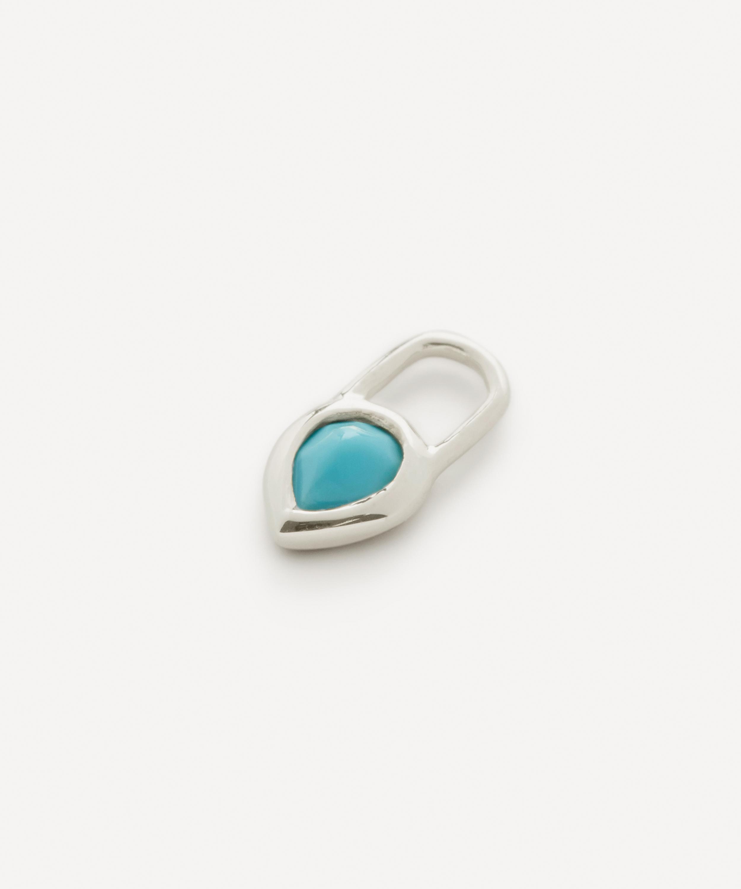 Monica Vinader - Sterling Silver Teardrop Turquoise Ear Charm image number 0