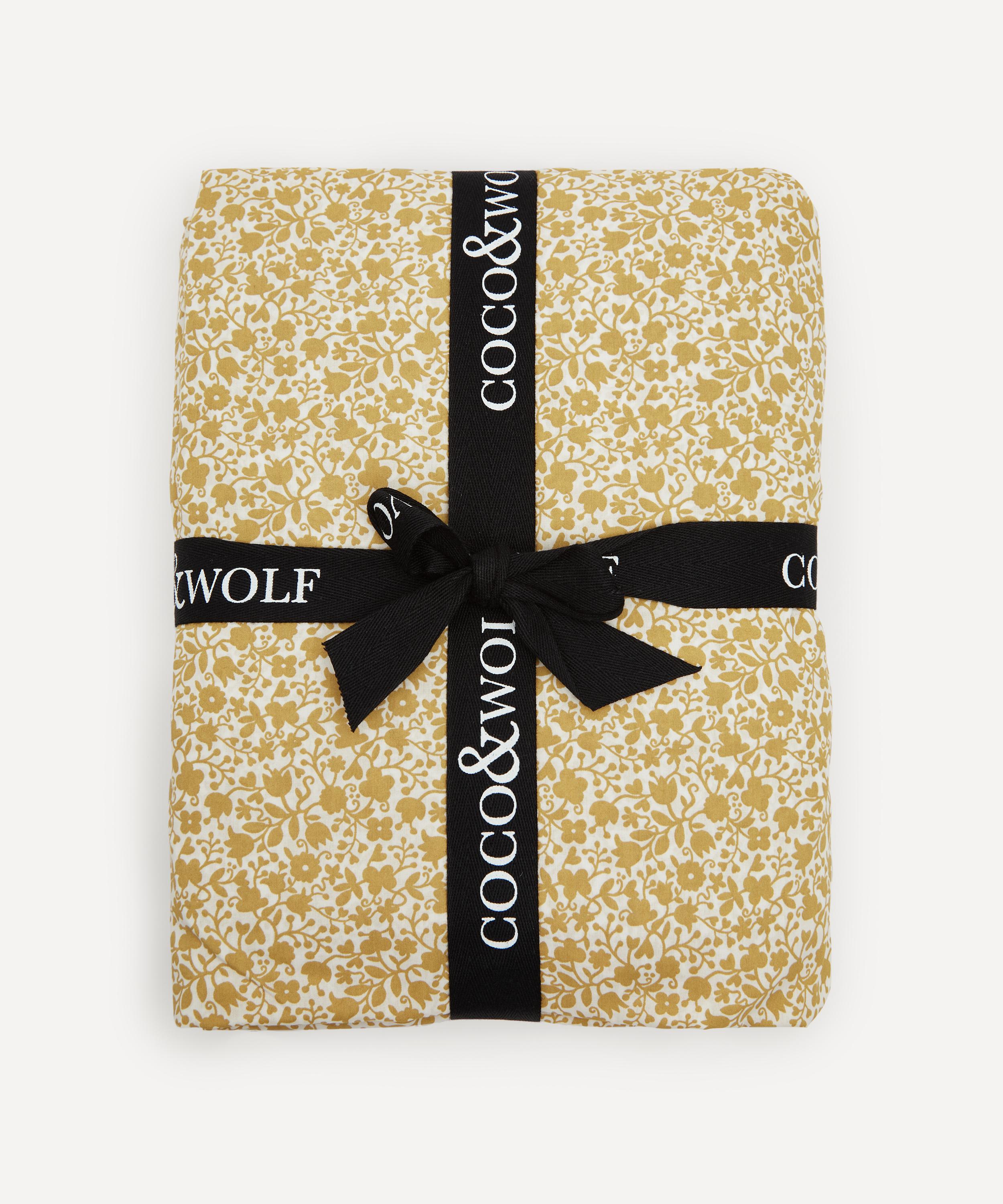 Coco & Wolf - Floral Stencil Honey Single Fitted Sheet image number 2