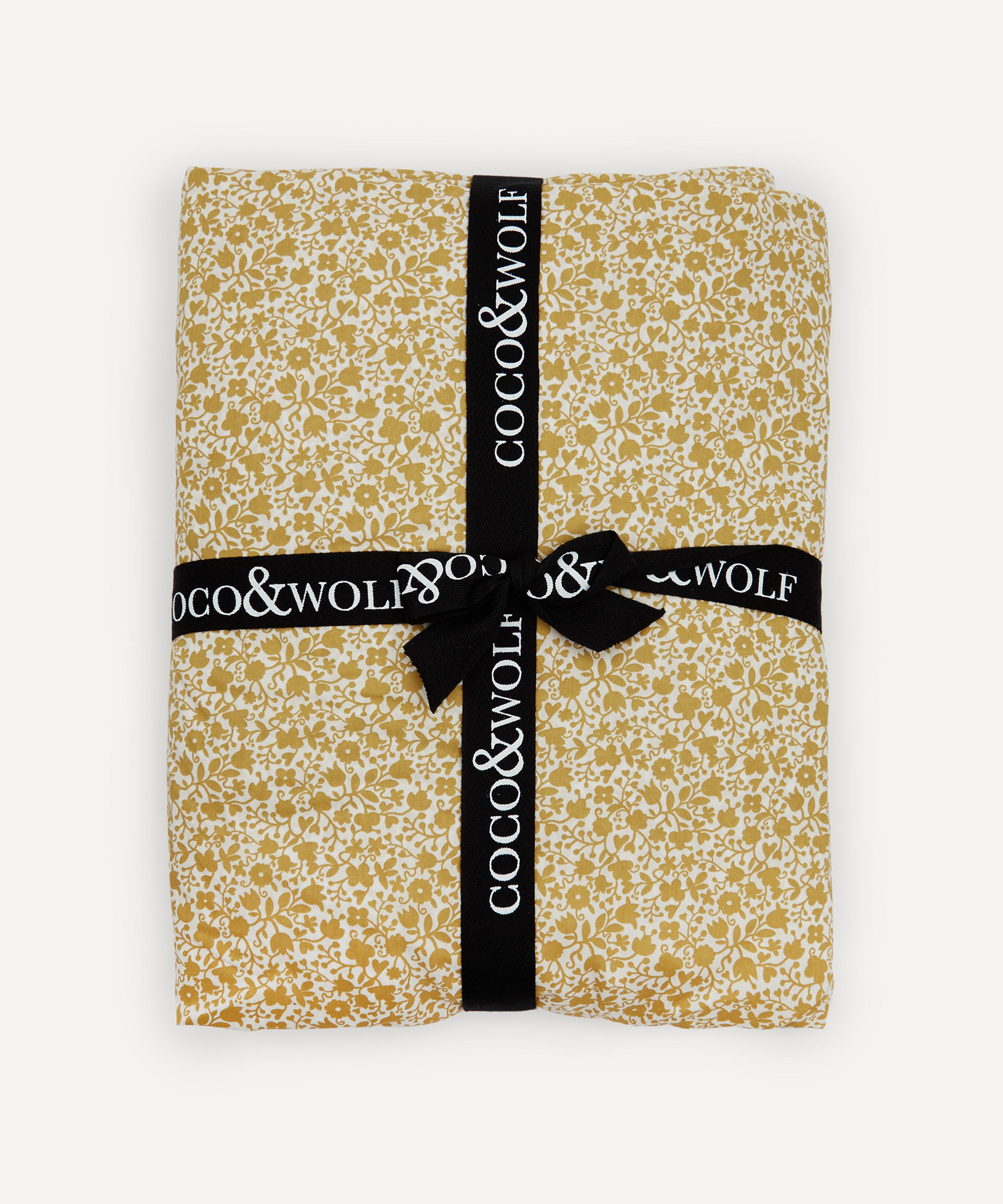 Coco & Wolf - Floral Stencil Honey King Fitted Sheet image number 2