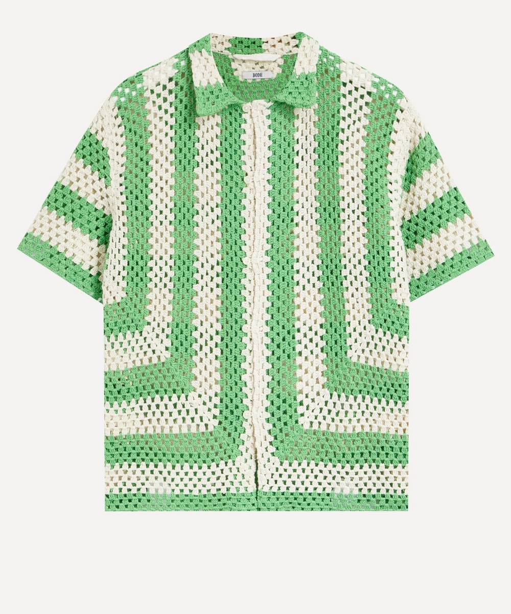Bode - Lime Crochet Shirt