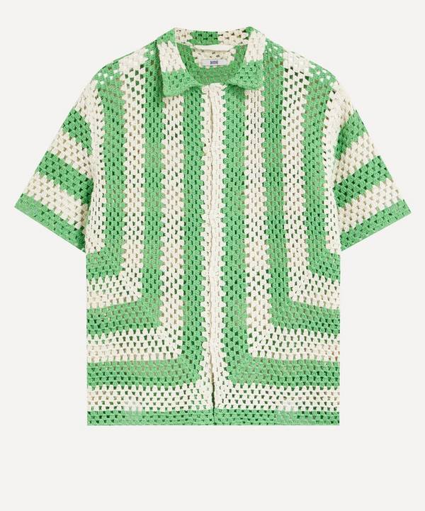 Bode - Lime Crochet Shirt image number 0