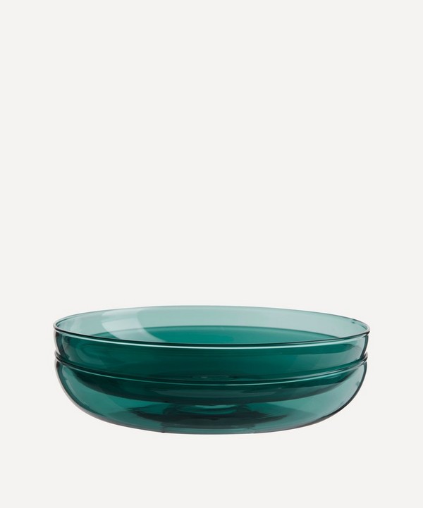 Maison Balzac - Teal Glass Plate Set of Two image number null