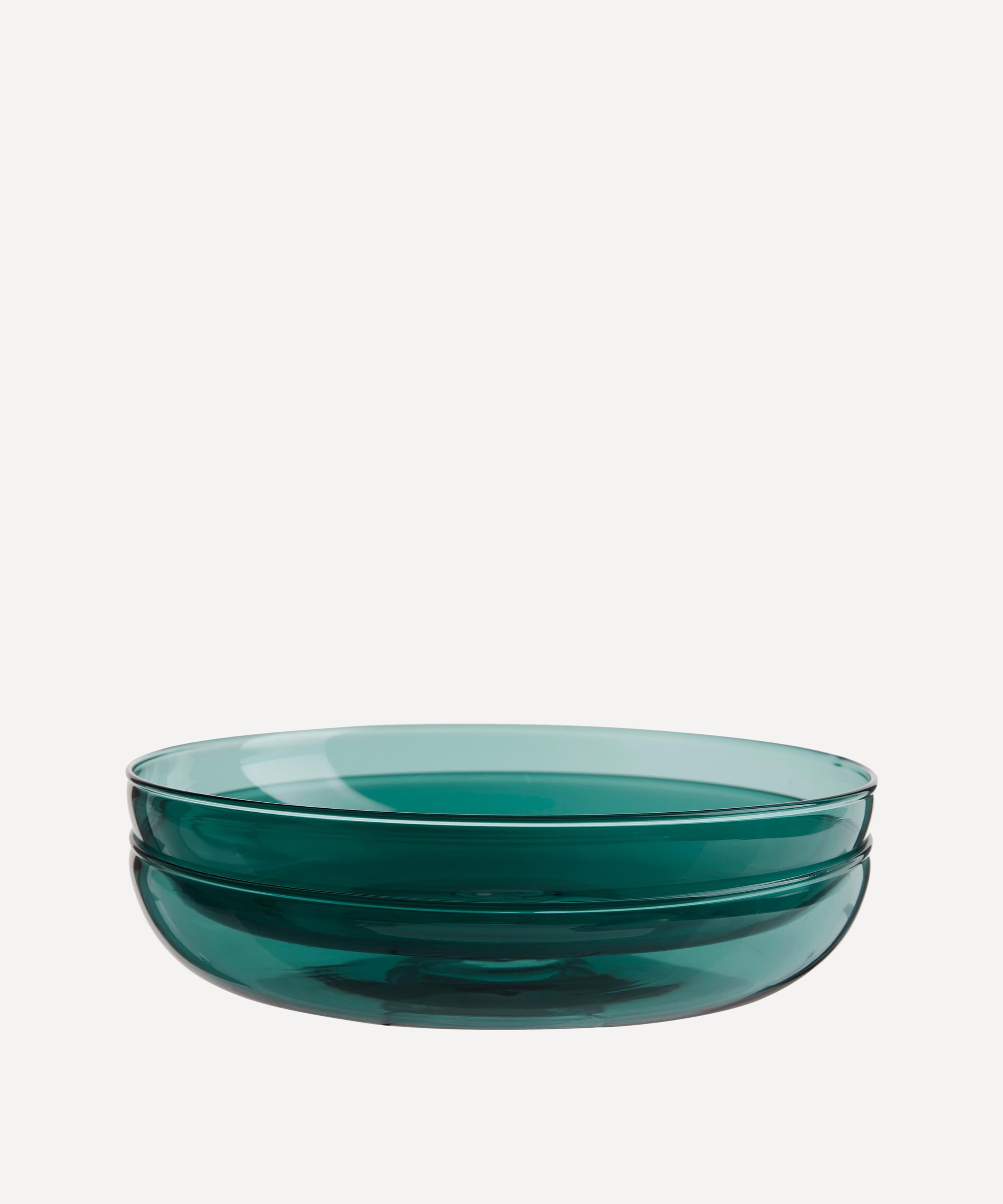 Maison Balzac - Teal Glass Plate Set of Two image number 0