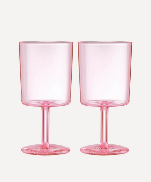 Maison Balzac - Pink Wine Glass Set of Two image number null