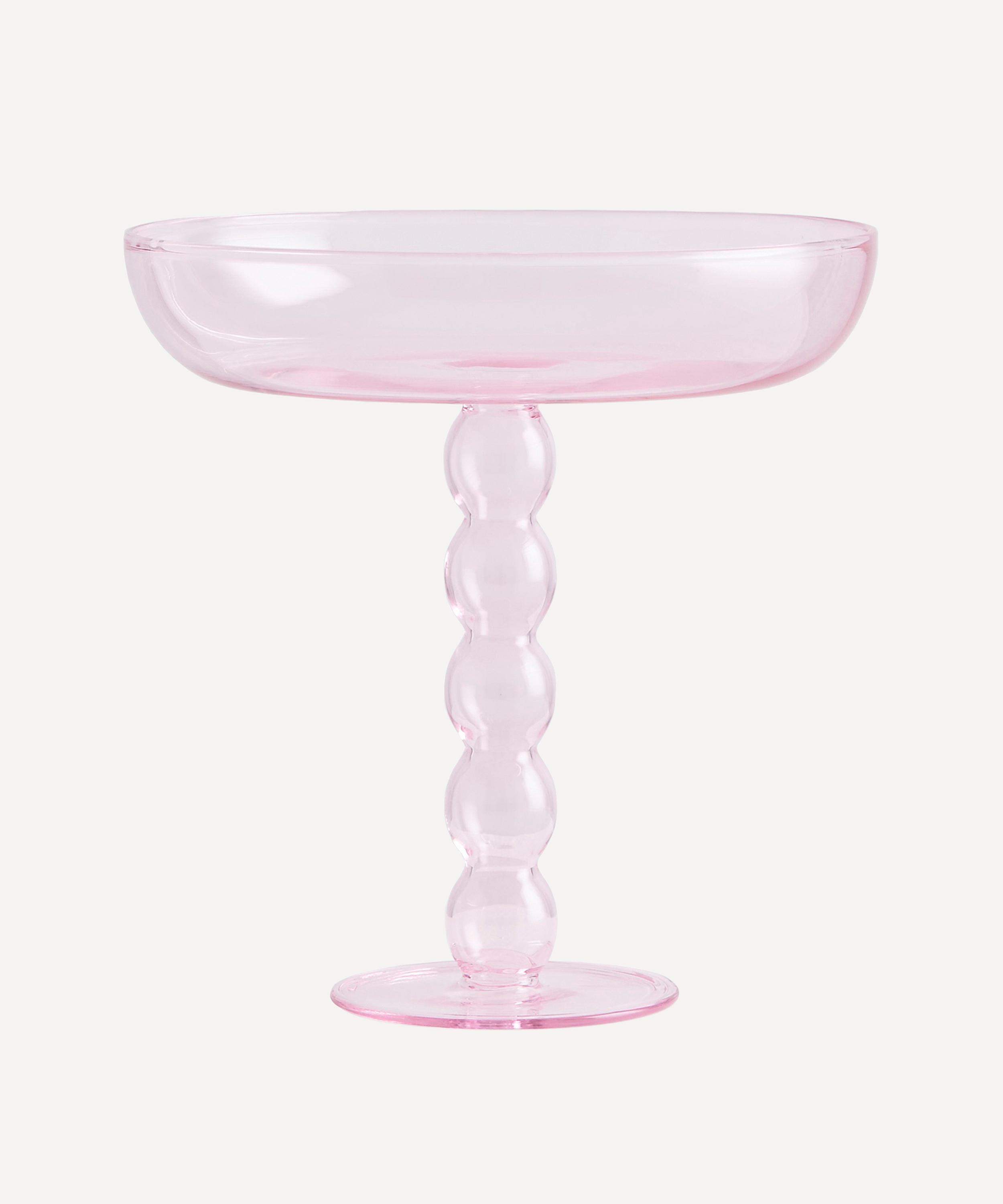 Maison Balzac - Pink Volute Glass Serving Platter image number 0