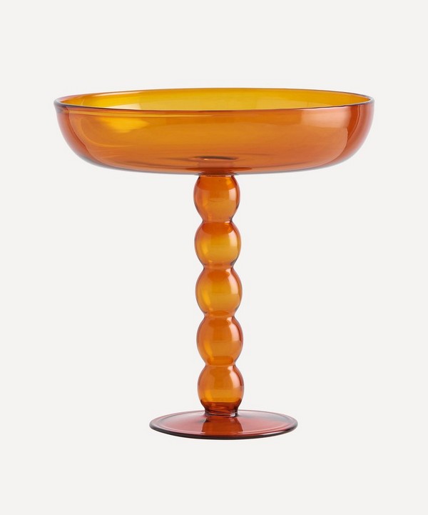 Maison Balzac - Amber Volute Glass Serving Platter image number null