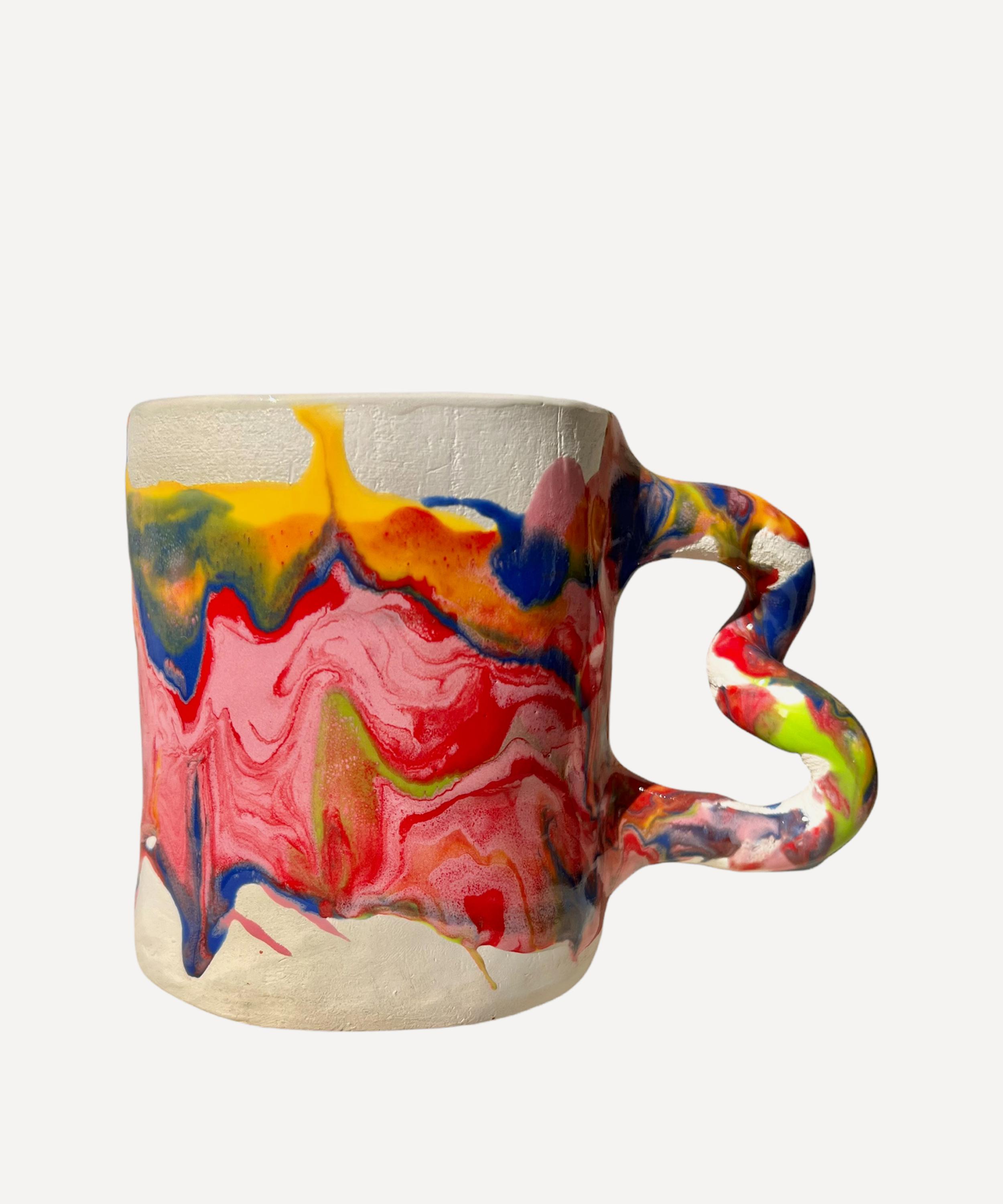 Harlie Brown Studio - Multi Marbled Wiggle Mug image number 0