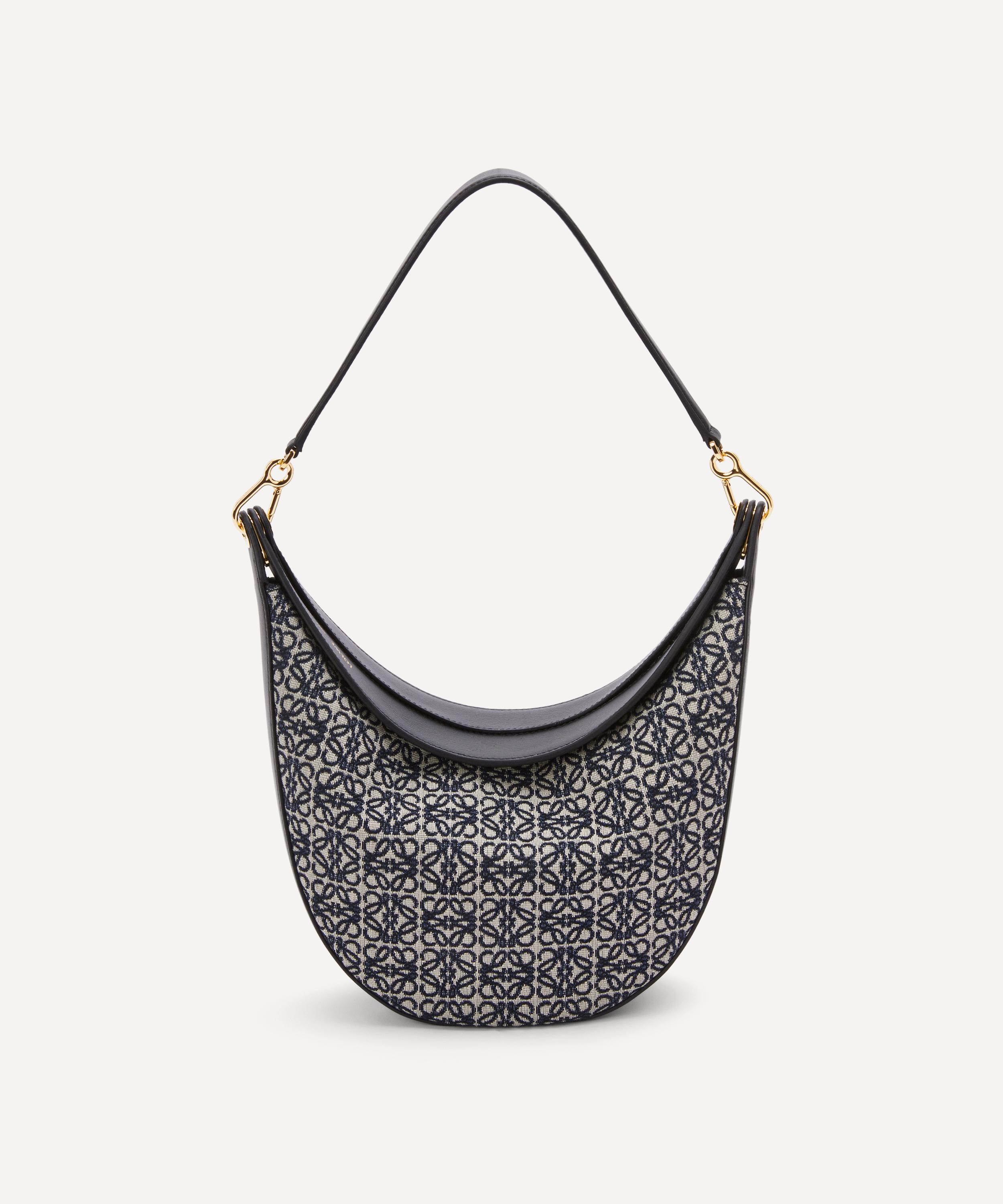 Loewe - Luna Anagram Jacquard and Leather Shoulder Bag image number 3