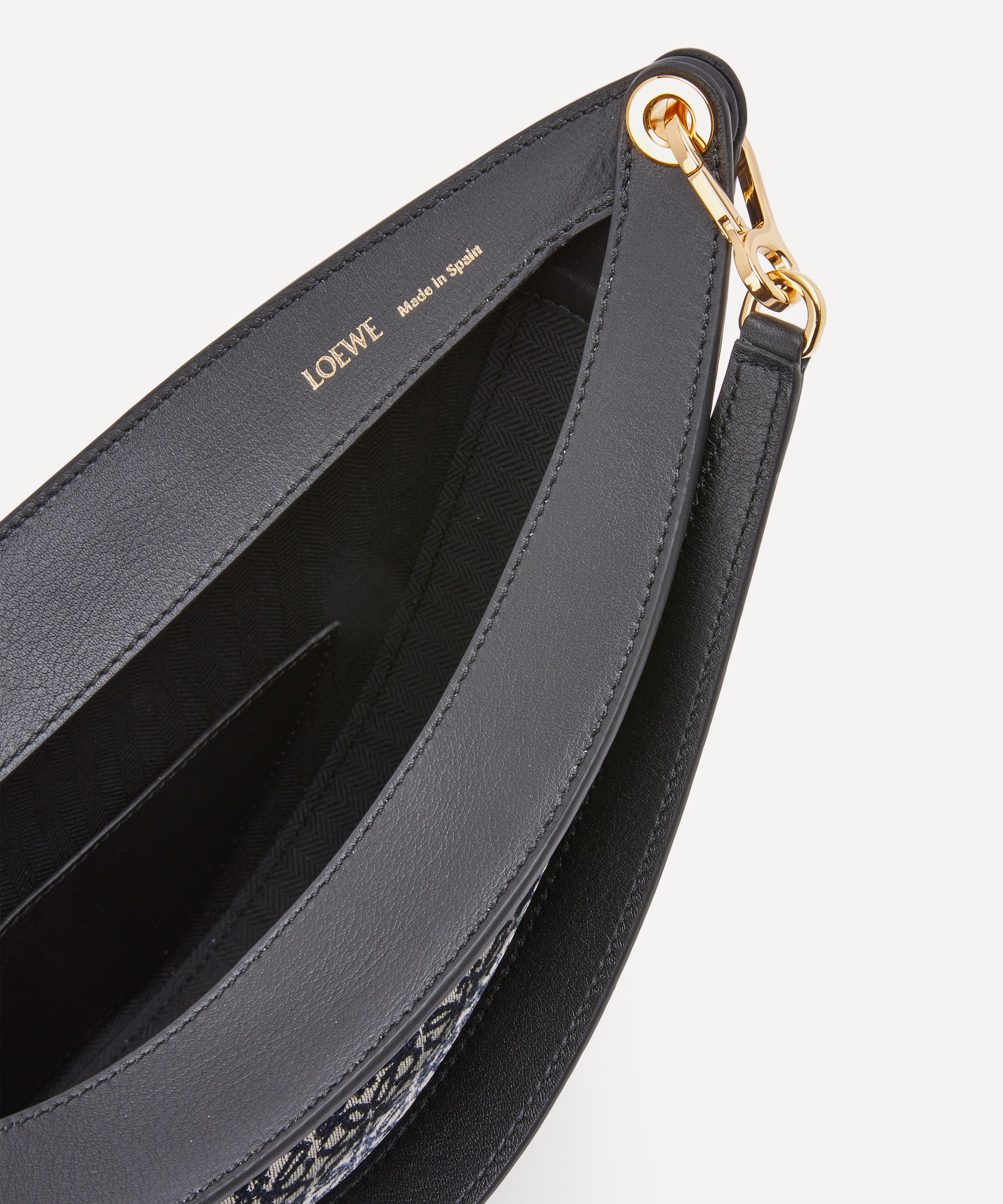 Loewe - Luna Anagram Jacquard and Leather Shoulder Bag image number 4