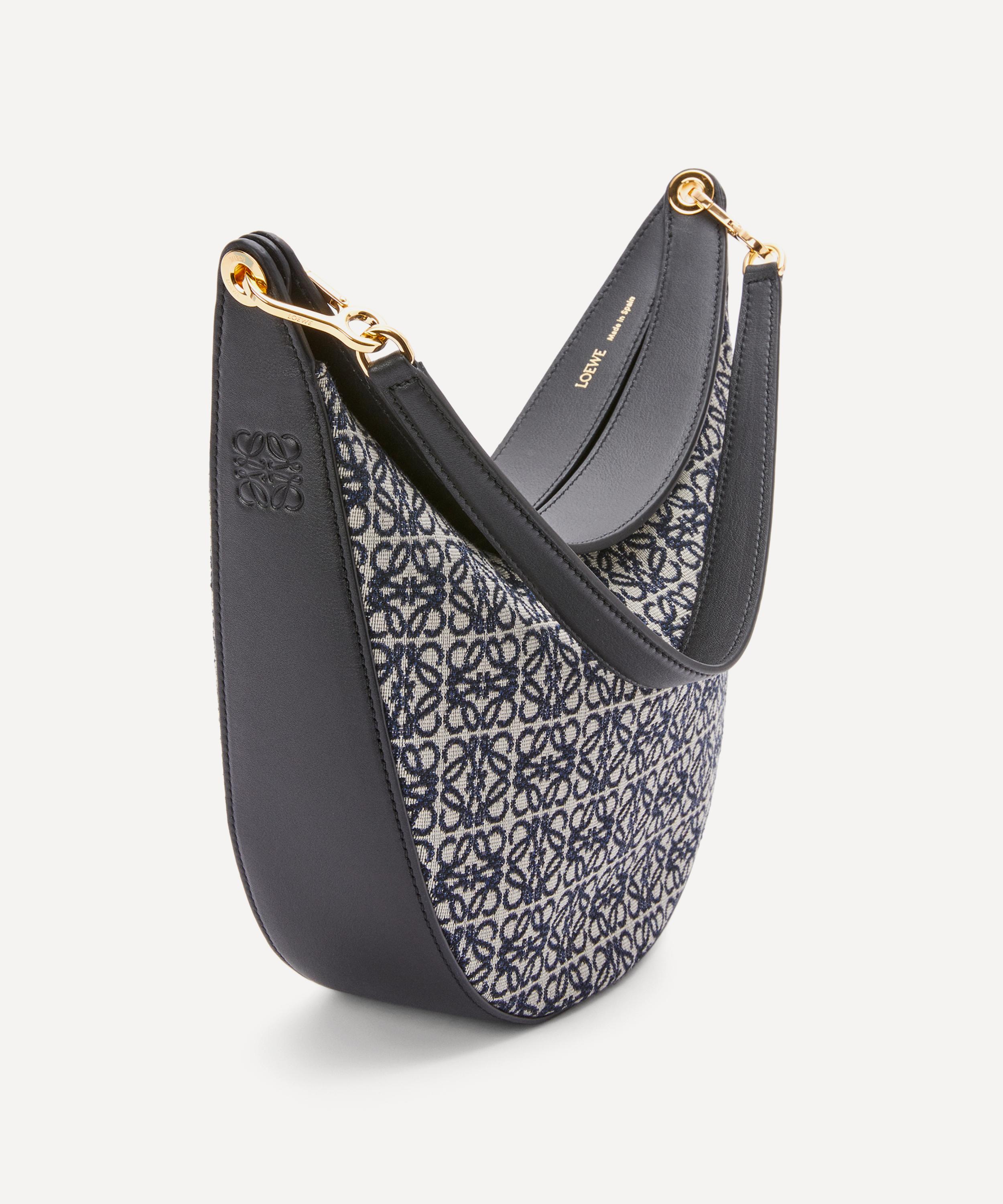 LUNA ANAGRAM JACQUARD LEATHER SHOULDER BAG