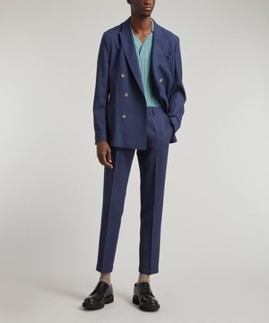 Paul Smith - Slate-Blue Wool Suit Trousers image number 1