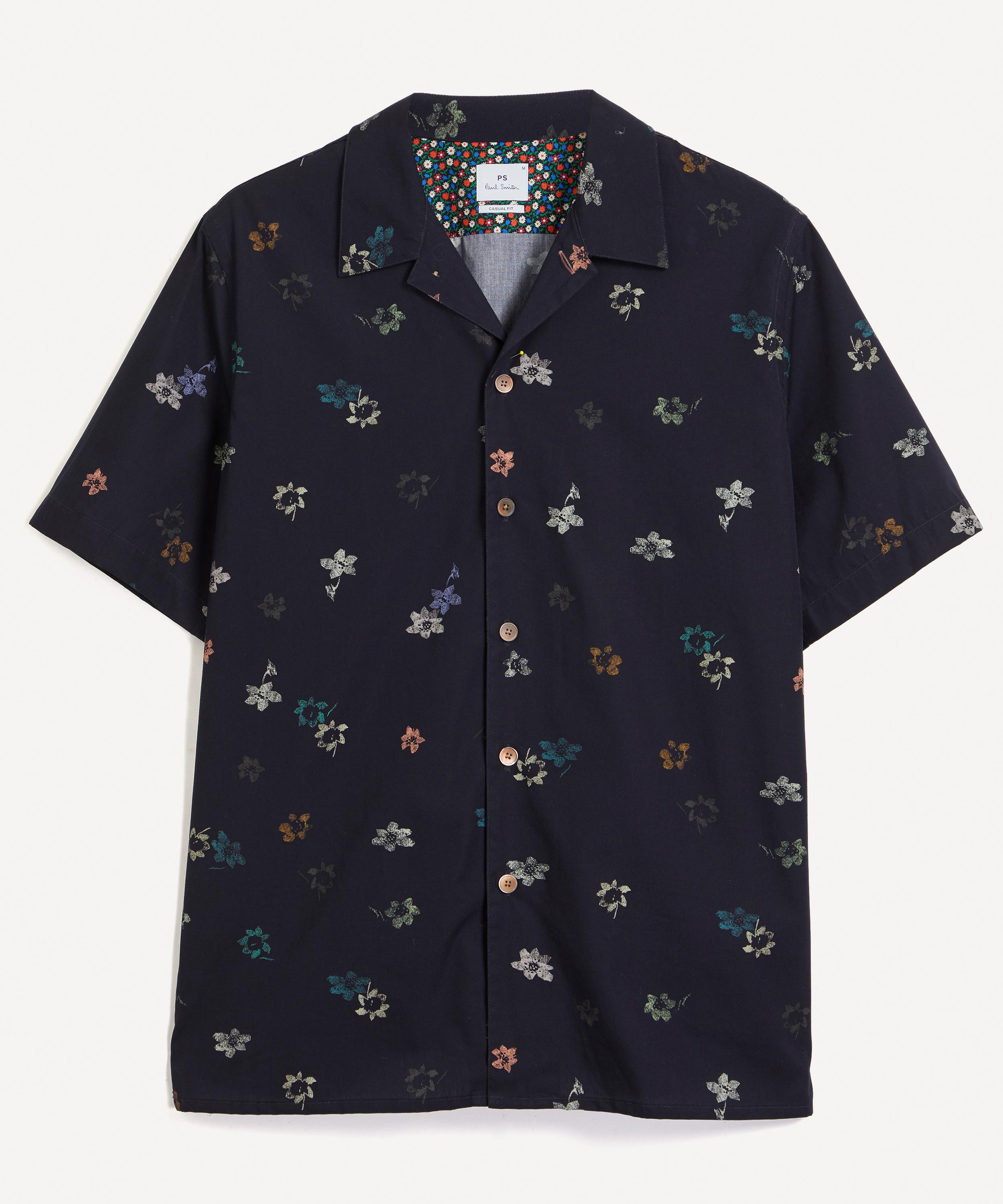 PS Paul Smith - Navy Floral Short-Sleeve Shirt image number 0