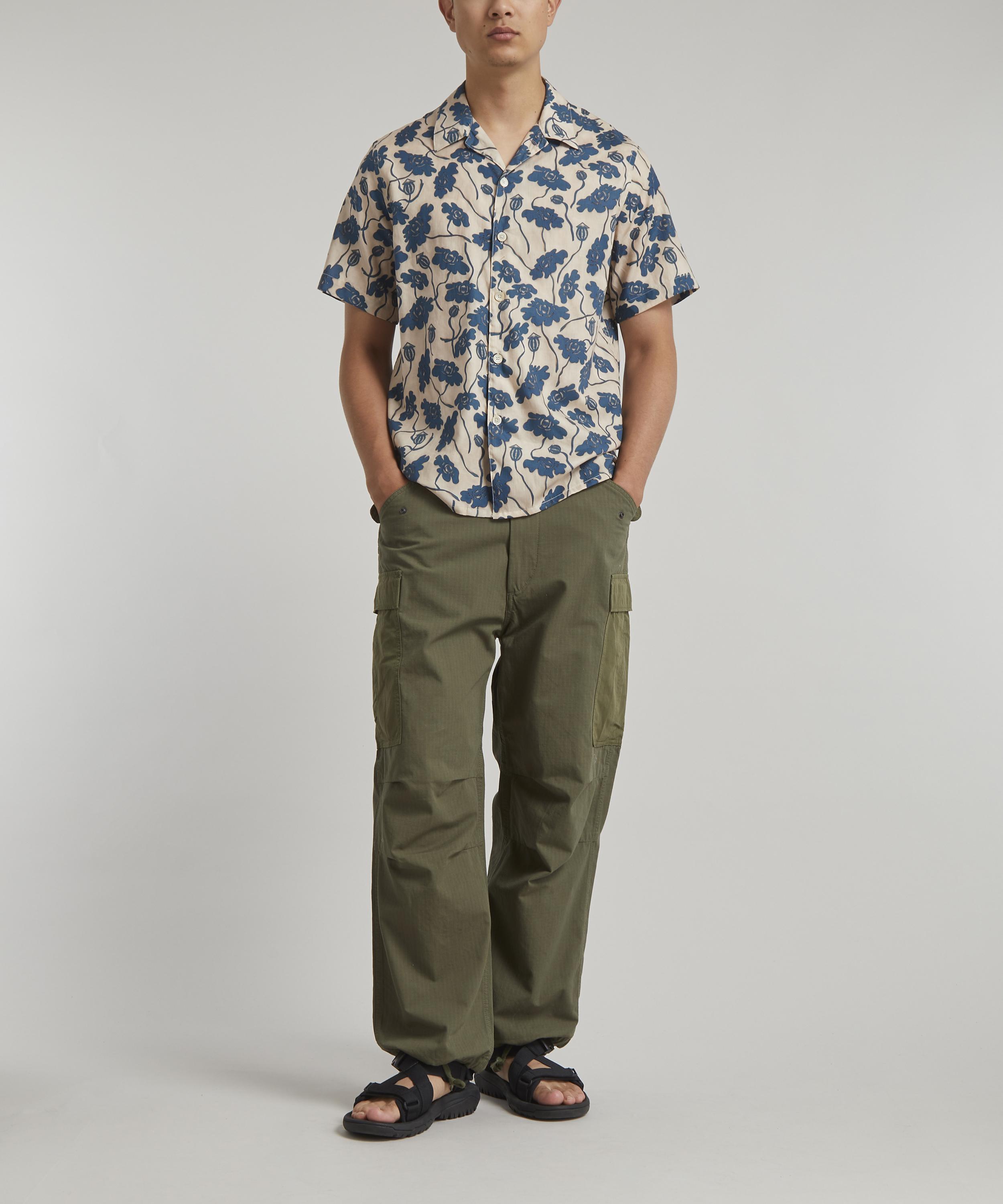 PS Paul Smith - Navy Poppies Short-Sleeve Shirt image number 1