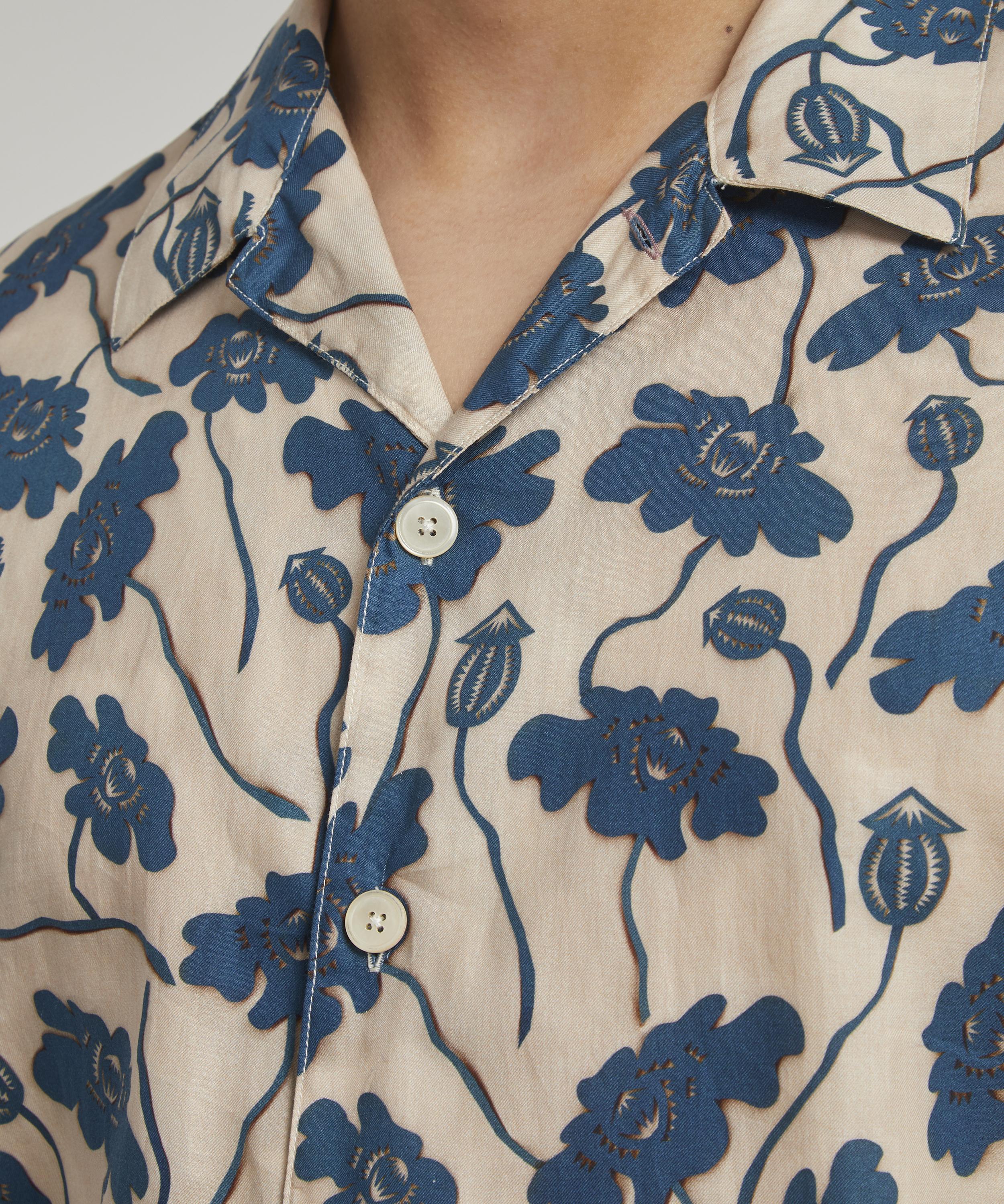 PS Paul Smith - Navy Poppies Short-Sleeve Shirt image number 4