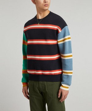 PS Paul Smith - Multicolour Striped Crew-Neck Jumper image number 2