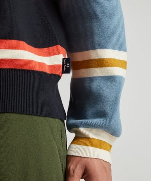 PS Paul Smith - Multicolour Striped Crew-Neck Jumper image number 4