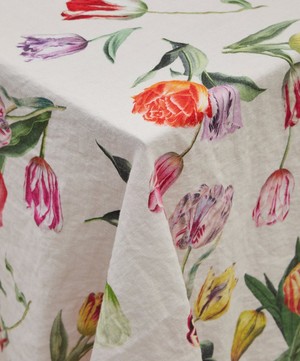 By Hope - Tulip Fields Linen Tablecloth image number 2