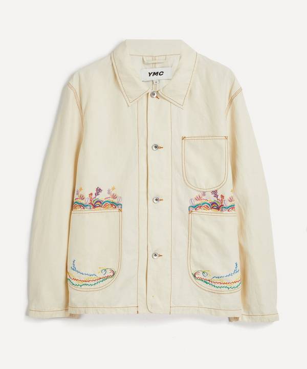 YMC - Floral Embroidered Labour Chore Jacket image number 0