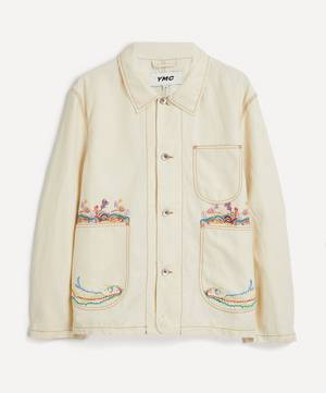 Floral Embroidered Labour Chore Jacket
