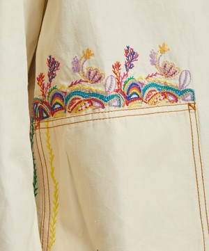 YMC - Floral Embroidered Labour Chore Jacket image number 4