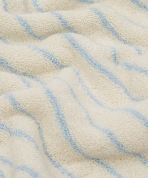 Tekla - Organic Cotton Washcloth in Baby Blue Stripes image number 2
