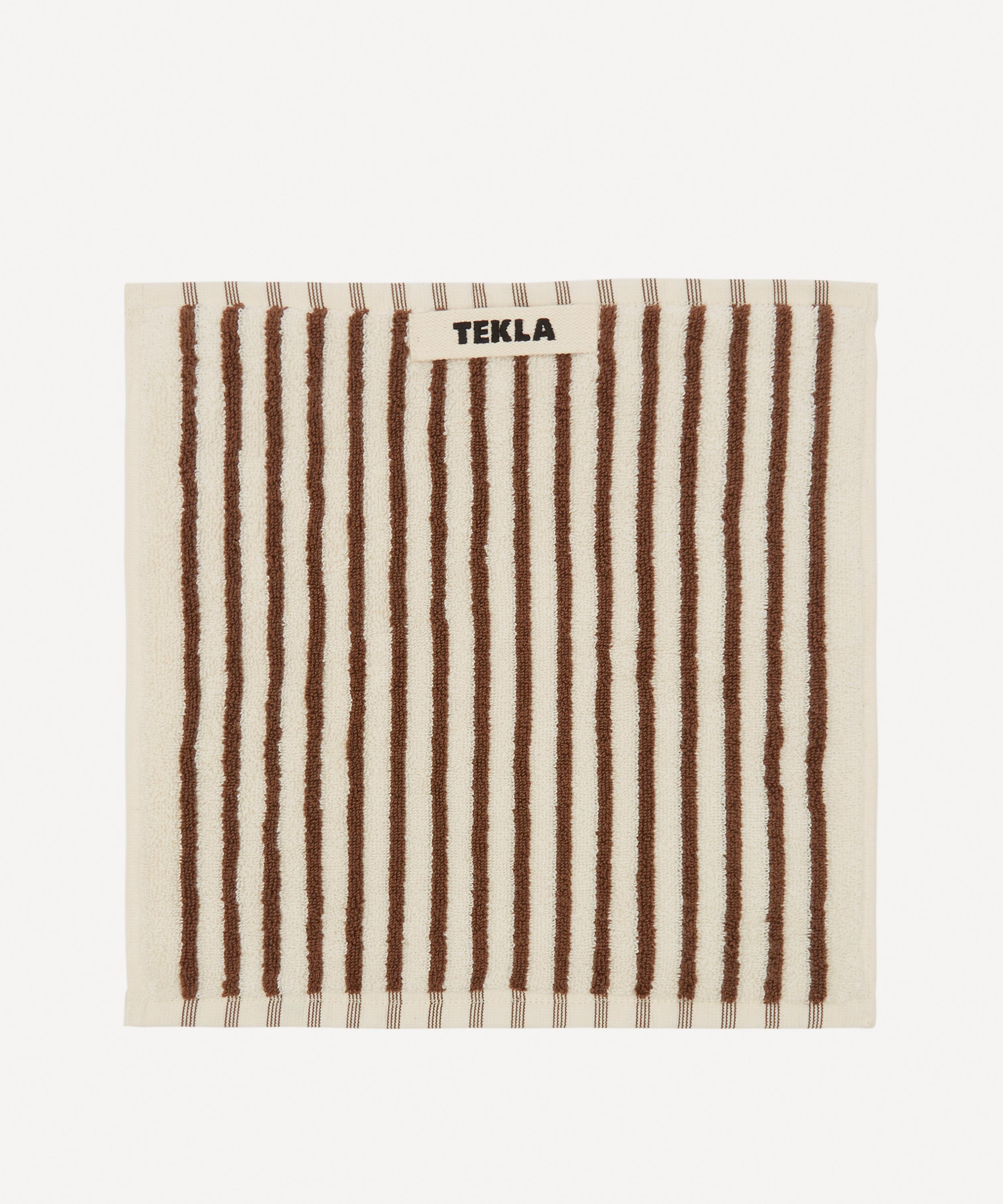 Tekla - Organic Cotton Washcloth in Kodiak Stripes image number 0