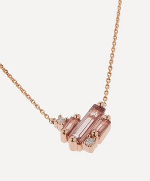 Suzanne Kalan - 14ct Rose Gold Multi-Stone Mini Heart Cluster Pendant Necklace image number 3