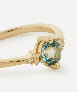 Suzanne Kalan - 14ct Gold Green Envy Topaz Diamond Ring image number 3
