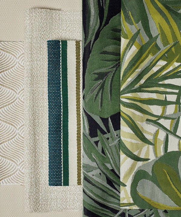 Liberty Interiors - Chile Palm Lovell Jacquard in Jade – Outdoor image number 1