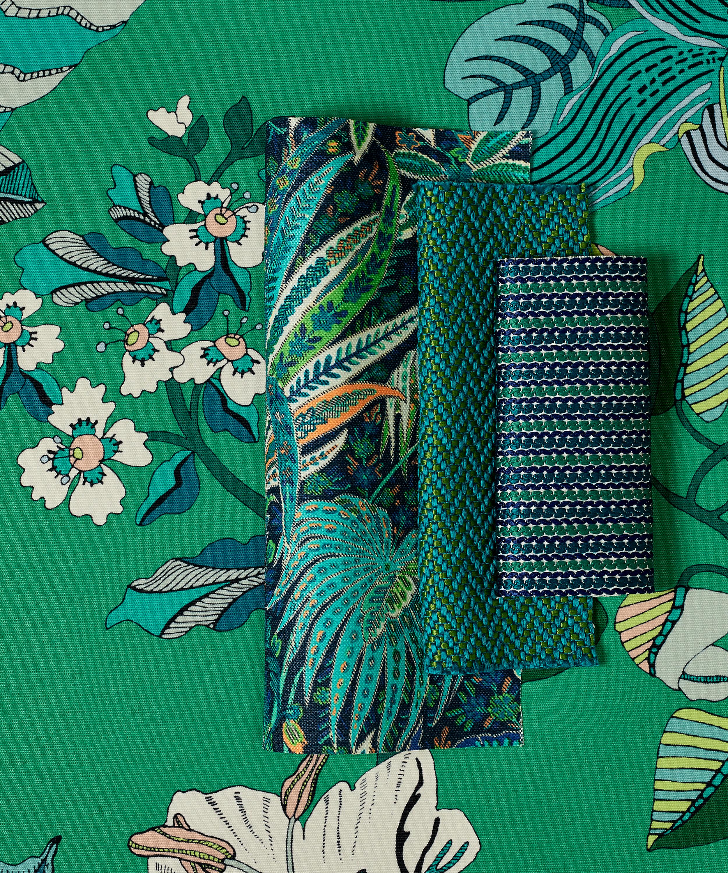 Liberty Interiors - Fantasia Jungle Easton in Jade – Outdoor image number 6