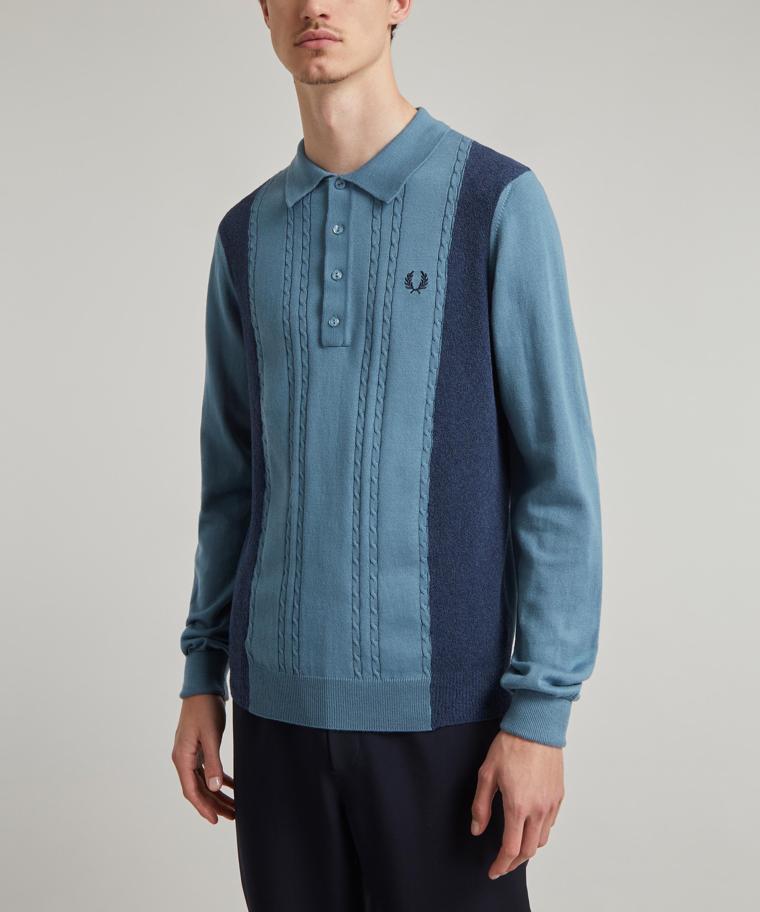 Fred Perry Re-Issue Panelled Cable Knit Shirt | Liberty