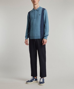 Fred Perry - Re-Issue Panelled Cable Knit Shirt image number 2
