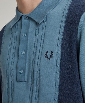 Fred Perry - Re-Issue Panelled Cable Knit Shirt image number 4