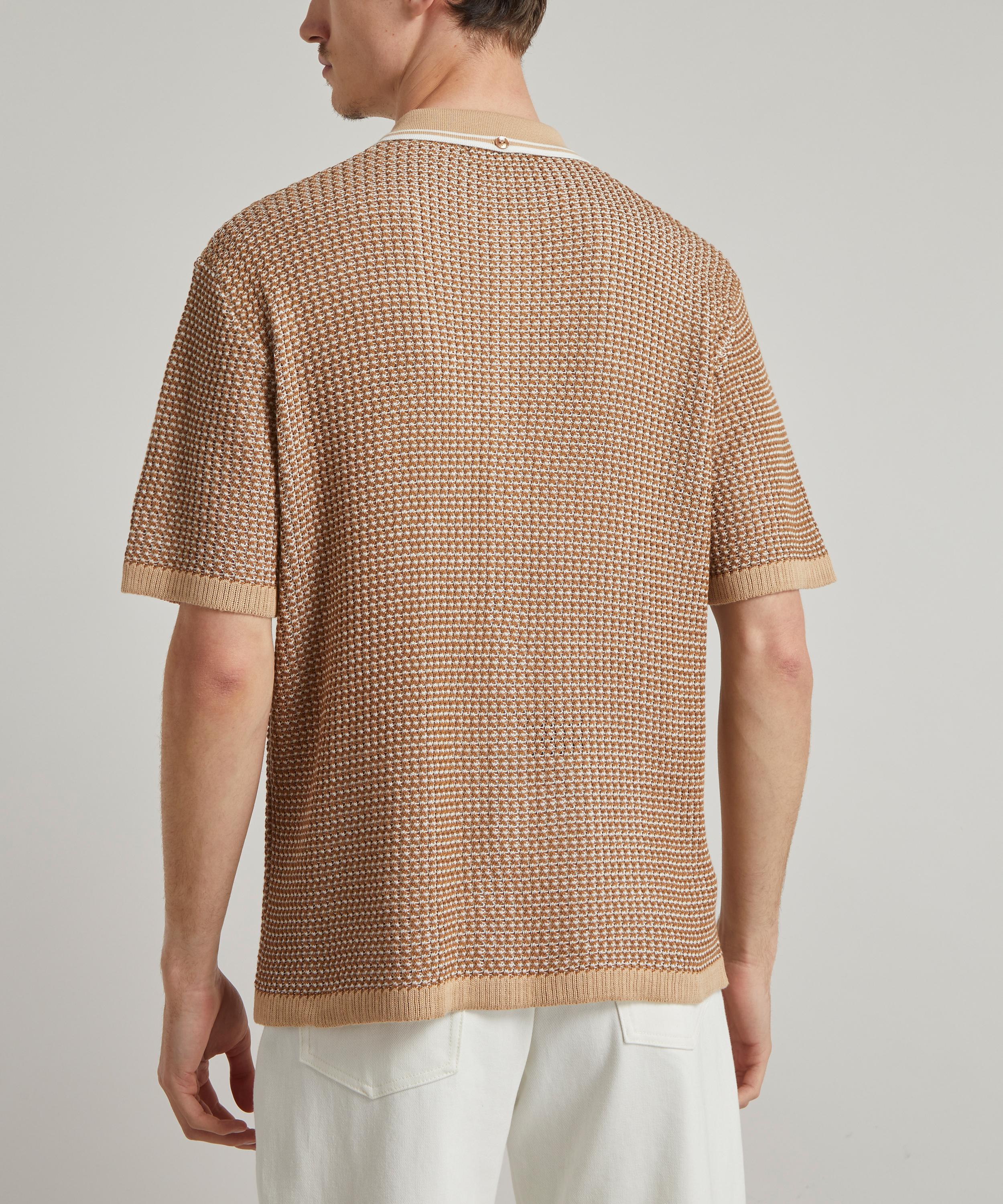 Bouclé Ribbed Knitted Shirt - Olive Mint | Men's Knitwear