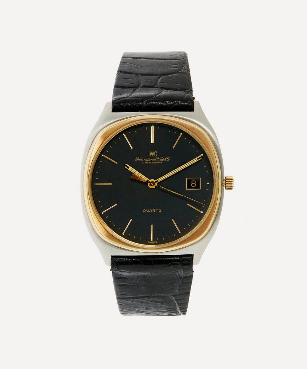 Designer Vintage - 1980s IWC Schaffhausen 14ct Gold and White Metal Watch
